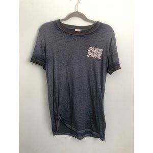 Navy blue PINK crew neck t-shirt